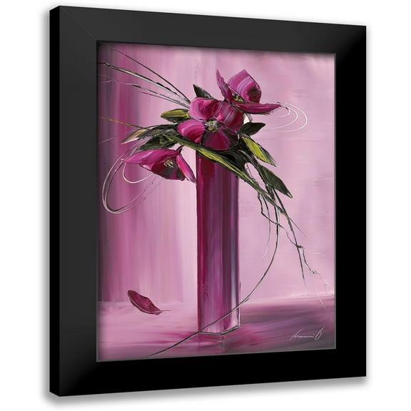 Tramoni, Oliver 11x14 Black Modern Framed Museum Art Print Titled - Bouquet violet I