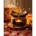 thumbnail image 6 of Ceramic Aromatherapy Stove Essential Oil Burner, New Handmade Ceramic Candle Wax Melts Warmer with Tealight Holder, Zen Palo Santo Diffuser  for Home Office Meditation Relaxation, 6 of 6