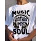 thumbnail image 2 of Teen Girl Headphone And Slogan Print Graphic Tees For Girl Short Sleeve T Shirts,Teen Girl's Summer Tops Crewneck Shirt Blouse, 2 of 7