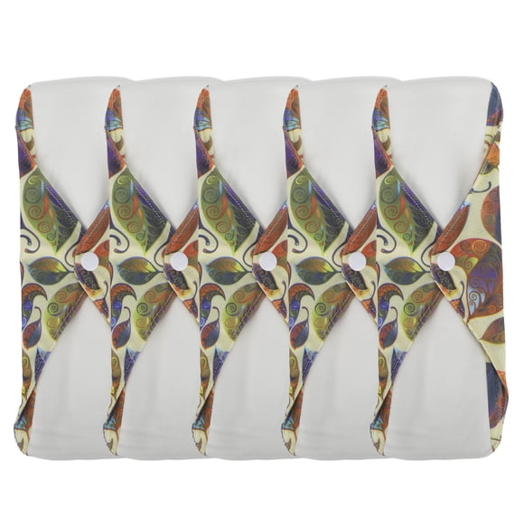 Resuable Sanitary Napkin, 5pcs Pure Cotton Comfortable Use Washable Sanitary Pads Breathable for Women for Menstrual Period