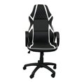 thumbnail image 2 of ViscoLogic Infinity Ergonomic Gaming Racing Height Adjustable Swivel Home Office Computer Desk Chair (White & Black), 2 of 6