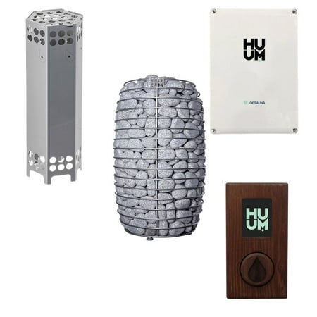 HUUM Hive Mini 9 kW Sauna Heater with UKU Local Wood - Sauna Stones & Air Tunnel Included