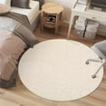 thumbnail image 4 of Garvee 3'x3' Round Solid Area Rug, Machine Washable Rug Indoor Carpet Non-Slip Low-Pile Modern Area Rug for Living Room Bedroom Office, Beige, 4 of 9