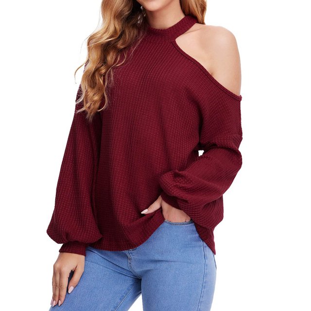 ICHUANYI liquidación mujer Casual manga larga suelta sólido cuello redondo medio y largo Tops sudaderas mujer blusa ICHUANYI WER202308230360