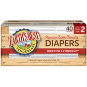 Earth's Best Premium TenderCare Diapers, Size 2, 40 Diapers