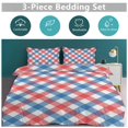 thumbnail image 5 of 3 Pcs Soft Bedding Set, Includes 1 Duvet Cover with Zipper And 2 Pillow Shams,American Flag Blue Red White Queen(90"×90"), 5 of 8