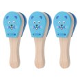 thumbnail image 1 of IFANLANDOR Blue Wooden Maracas Hand Percussion Rattles 3Pcs for Indoor Play and Toddler Instruments, 1 of 5