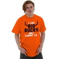 thumbnail image 4 of I Like Big Bucks Funny Hunting Men's Big & Tall Crewneck Graphic Tee Brisco Brands 2X, 4 of 5