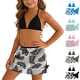 thumbnail image 2 of MuXiKeJi Clothes Girls Swimsuit 3 Piece Bathing Suits Flounce Bikini Tankini Set Beach Swimwear with Cover Ups Skirt for 3-8 Years, 2 of 7