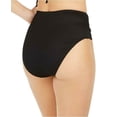 thumbnail image 2 of Bar III BLACK Ribbed Grommet High-Waist Bikini Swim Bottom, US X-Large, 2 of 2