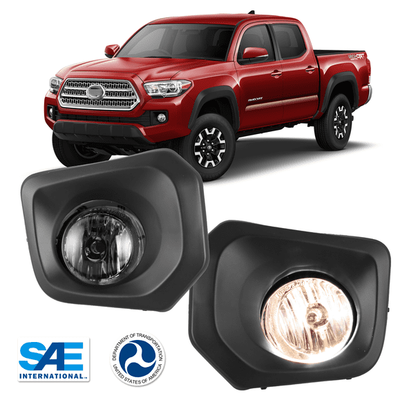 Fog Lights Pair For 2016-2022 Toyota Tacoma SR SR5 Driving Lamp Wiring Kit Smoke