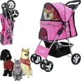 thumbnail image 2 of Carriola Plegable Mascotas Perros Gatos Pet Houzer  Rosa, 2 of 9