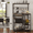 Rustic Brown, variant on Keenstone 5-Tier Baker's Rack with 3 AC Outlets, Microwave Stand with 10 S Hooks, Coffee Bar Station, Kitchen Storage Rack with 2 Wire Baskets & Wine Rack, Rustic Brown