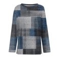 thumbnail image 5 of Sweaters for Women Long Sleeve Tops Round Neck Loose Casual Blouses Light Blue 3XL, 5 of 6