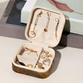 thumbnail image 5 of PhooArto Small Jewellery Box, Animal Sloth Galaxy Portable Travel Mini Jewelry Case for Women Leather Ring Organizer, 5 of 5