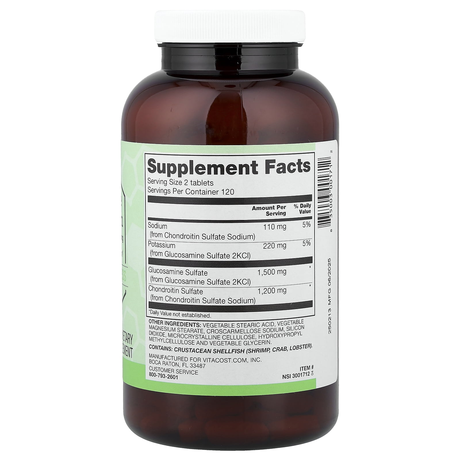 Vitacost Synergy®, Glucosamine & Chondroitin, 240 Tablets