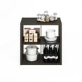 thumbnail image 3 of Furinno Hermite 4-Cube Open Shelves Kitchen Storage, Kitchen Island, Bakers Rack, Buffet Sideboard, Dark Oak, 3 of 6