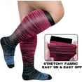 thumbnail image 5 of Plus Size Compression Socks for Women & Men, 20-30 mmhg Wide Calf Knee High Stockings for Circulation Support Recovery, 5 of 6