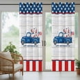 thumbnail image 5 of Outdoor Curtains for Patio Waterproof, Independence Day Outdoor Privacy Panels Grommet, USA Flag Truck Gnomes Wooden Grian Blackout Outside Curtains for Porch/Cabana/Pergola/Gazebo 54"x84", 1 Panel, 5 of 8