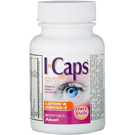 ICAPS Lutein & Omega-3 Softgels 30 Soft Gels (Pack of 3)