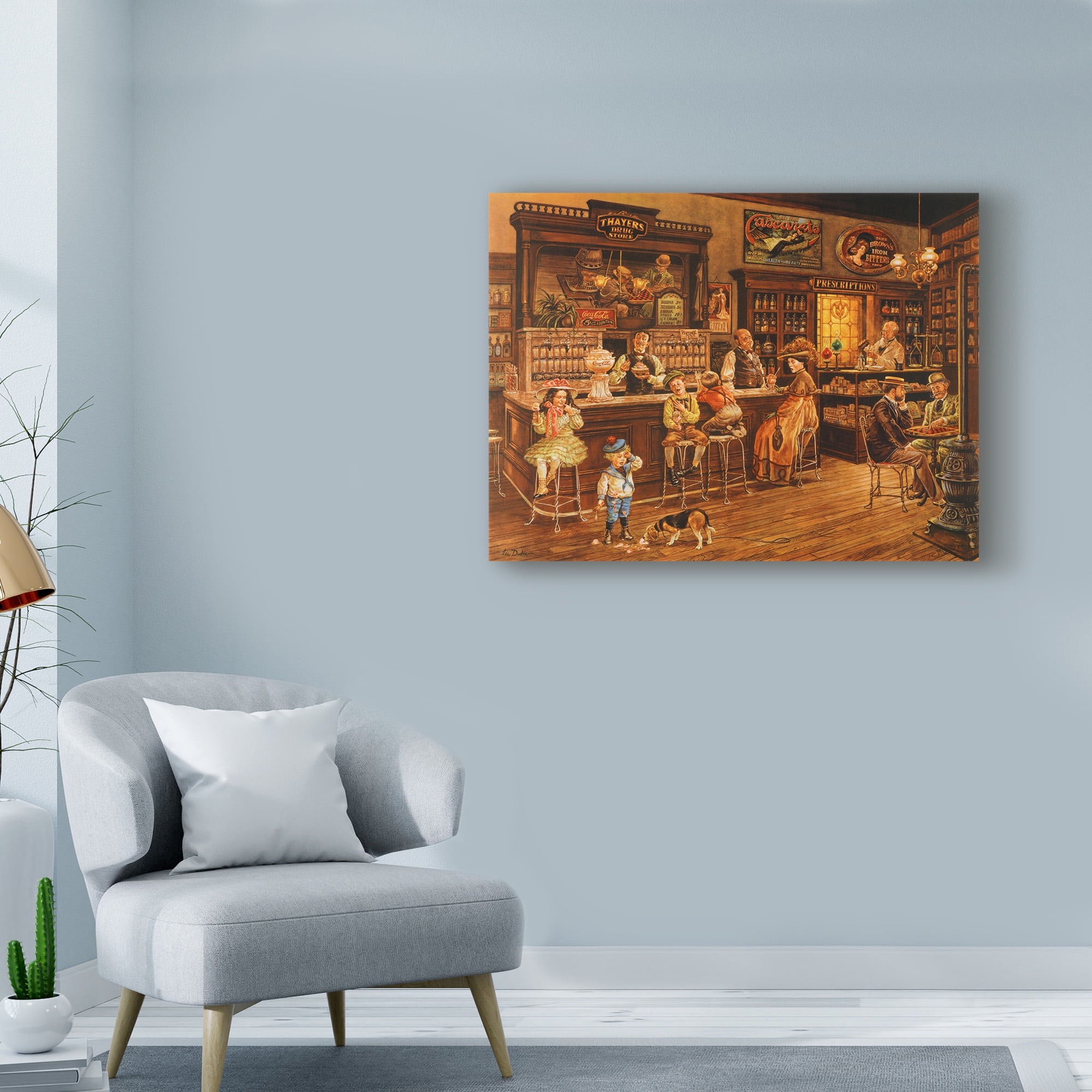 Trademark Fine Art 'Turn Of The Century Drug Store' Canvas Art by Lee Dubin