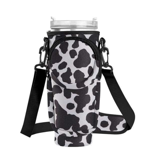 Limited Time Offer! 40oz Ice Cup Set Cow Pattern Handle Cup Water Cup Set Diving Material Water Cup Bag