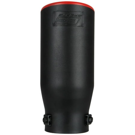 - DC Sports Stainless Steel Black Coated Finish with Red Ring Bolt-On Muffler Tip (Inlet 2.875