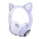 thumbnail image 5 of Auriculares Bluetooth 5.0 Oreja De Gato Luz LED Auriculares Inalámbricos Lindos para Jóvenes Patrón De Pata De Gato Púrpura, 5 of 5