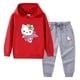 thumbnail image 3 of Hello Kitty-suéter con capucha para niña, pantalones, ropa de dos piezas para niño, conjunto de bebé de manga larga de algodón puro, moda bonita, 3 of 5