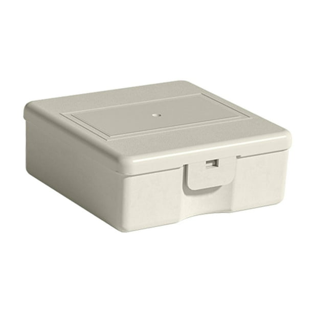 Caja de almacenamiento de escritorio, caja de almacenamiento de herramientas resistente al agua con tapa, caja organizadora, contenedor para artículos Beige Pequeño shamjiam Organizador al aire libre