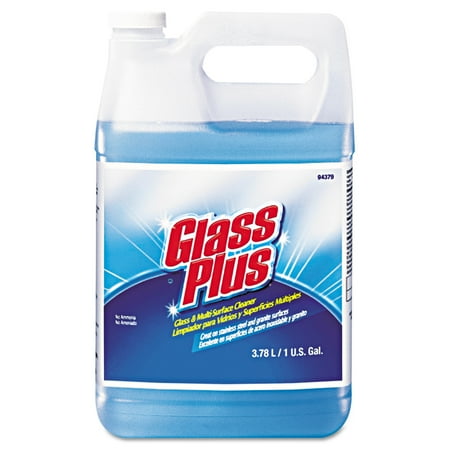 Glass Plus Glass Cleaner, Floral, 1gal Bottle, 4/Carton ...