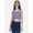 Lavender, variant on DressBerry Women's Printed Poly Crepe Crop Top Casual Summer Thick Straps Frilled Border Elastic Waist Square Neck Sleeveless Western Style Slip-On Light Weighted High Waist Short Top