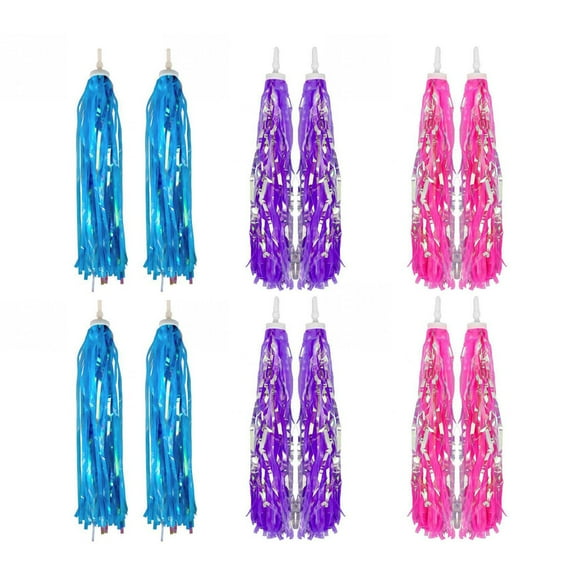 Kuyiluo 12pcs Kids Tassel Ribbon Bike Handlebar Streamers