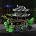 thumbnail image 3 of Aquarium Decorations Classical Castle Resin Fish Tank Ornaments Accessories,Small Building Cave Hideouts House Decor with Aquarium Plastic Plants, 3 of 5