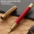 thumbnail image 3 of Exquisite resin fountain pen set with medium nib - includes 15 ml ink bottle and beautiful gift box - perfect for note taking, calligraphy and smooth writing - gift for fountain pen lovers, 3 of 7