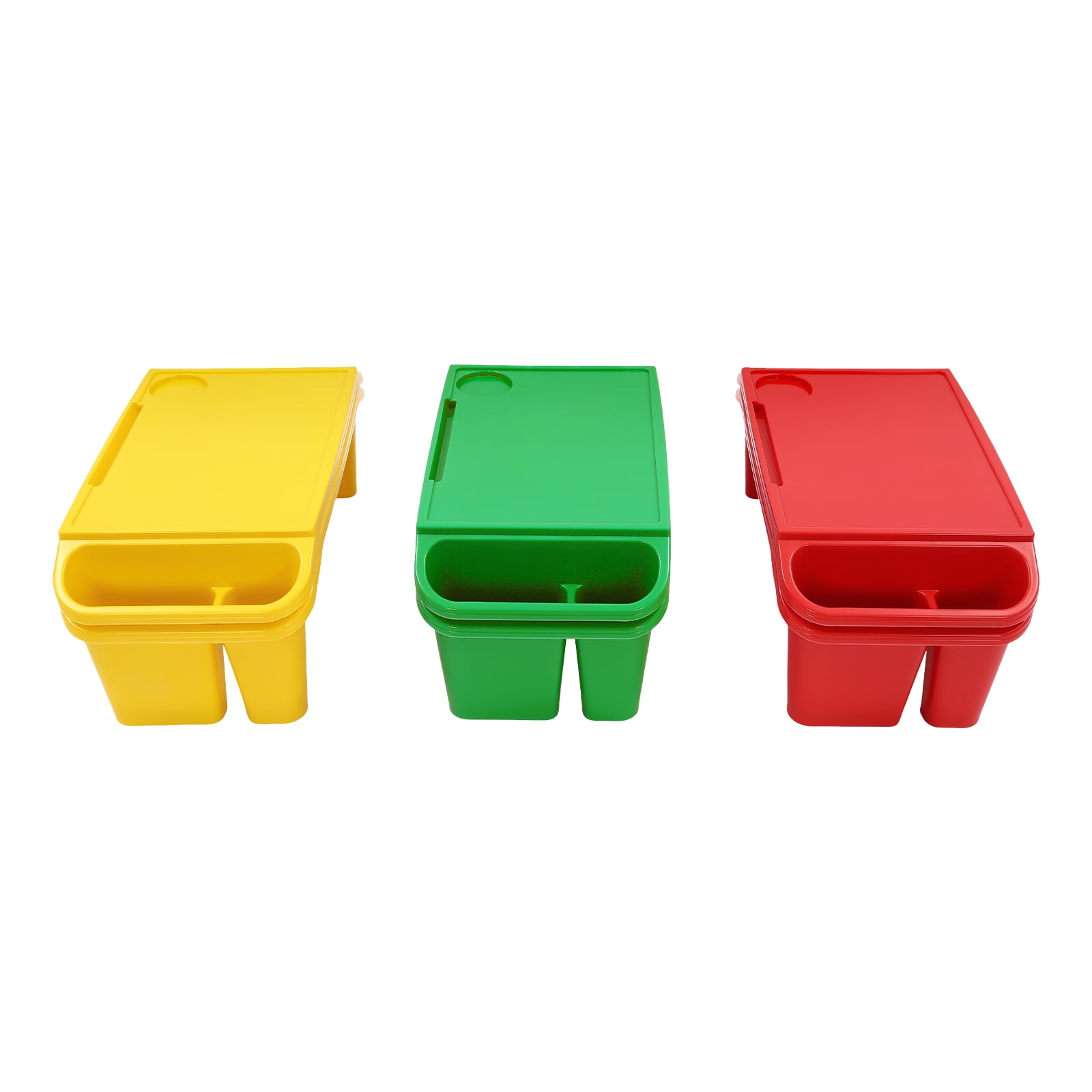 6 Pcs Kids Lap Desk Tray, PP Portable Lap Desks, Lap Desk Tray for Home School Kindergarten Eating Reading Drawing