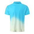 thumbnail image 6 of IhhxPro Men's Short Sleeve Button Detail Collared Shirt Gradient Print Stretchable Top for Men Fashion Casual S-4XL, 6 of 6