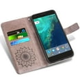 thumbnail image 2 of Magnetic Flip PU Leather Wallet Case Money Bill Pocket Purse 3 Credit Card Slot Cover for Google Pixel 1 XL, Black, 2 of 5