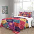 thumbnail image 4 of LAICAIW Ensemble de Housse de Couette Réversible en Microfibre à Motif Mandala, 3 Pcs, Grand Lit, 4 of 7