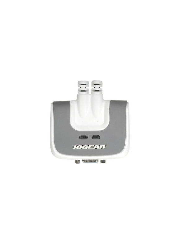 IOGEAR 2-Port USB PLUS KVM Switch with Built-in Cables and Audio Support