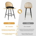 thumbnail image 6 of ANMINY Swivel Rattan Full Back Bar Stools, Black (Set of 2), 6 of 10