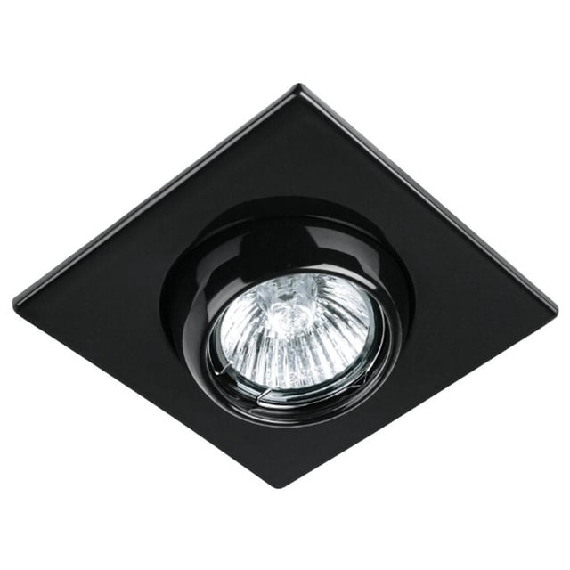Luminario cuadrado negro spot esférico, lámpara no incluida Volteck EMP-117S
