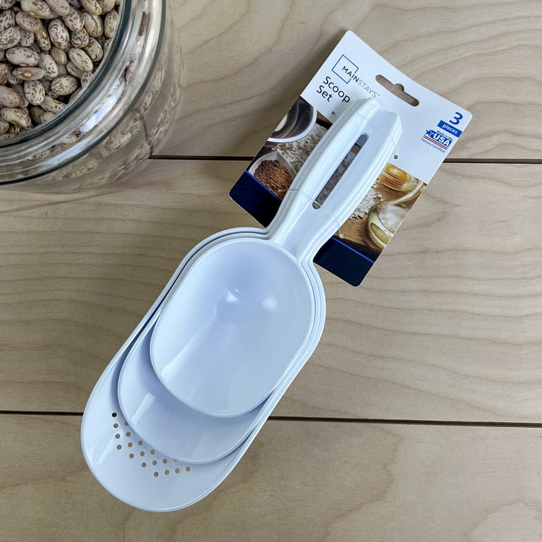 3 SCOOP | 3スクープ| きちスクープ Mainstays 3 Piece Scoop Set Food Grade Polypropylene, Nesting Ice