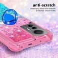 thumbnail image 4 of Clear Case for Xiaomi 12 Lite (Not Xiaomi 12) with Kickstand for Girls Women, Floating Liquid Holographic Sparkle Glitter Case Bling Gradient Quicksand Cover for Xiaomi 12 Lite JB Powder Blue, 4 of 14