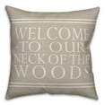 thumbnail image 2 of Creative Products Welcome on Gray 18x18 Indoor / Outdoor Pillow, 2 of 3