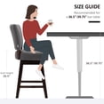 thumbnail image 4 of Homiyad Set of 2 Swivel Counter Height Bar Stools with Footrest, Dark Gray, 4 of 8