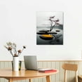 thumbnail image 2 of ARISTURING Modern Bathroom Yellow Gray Wall Art Picture Balance Stone Pebble Canvas Print Black and White Tree Zen Artwork Wall Decor for Office Bedroom 16x20 inch, 2 of 4