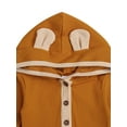 thumbnail image 2 of Qiylii Baby’s Romper Button Round Neck Long Sleeve Ear Patchwork Hooded Jumpsuit, 2 of 7