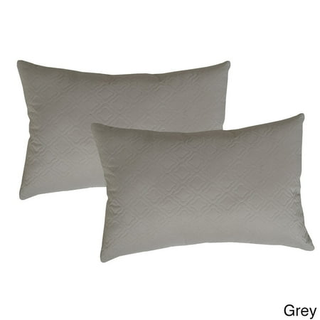 Vankco Sonic Quilted Floine Microfiber Throw Pillow Set Of 2 Vankco Sonic Quilted Floine Microfiber Throw Pillow Set Of 2