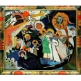 thumbnail image 2 of Kandinsky, Wassily 13x12 Gold Ornate Wood Framed with Double Matting Museum Art Print Titled - All Saints Day 1911, 2 of 4